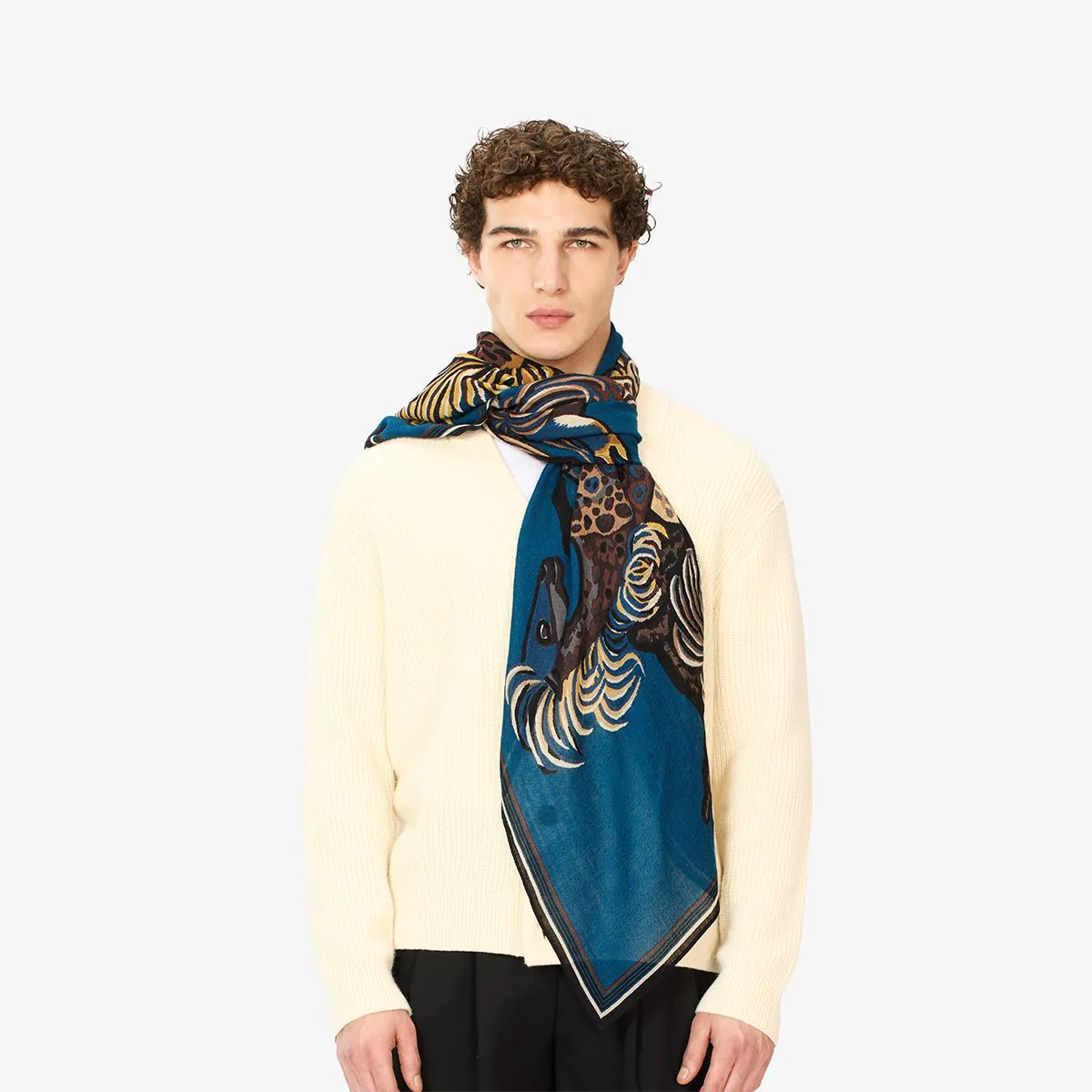 SCARF 80 WESTERN DUCK BLUE