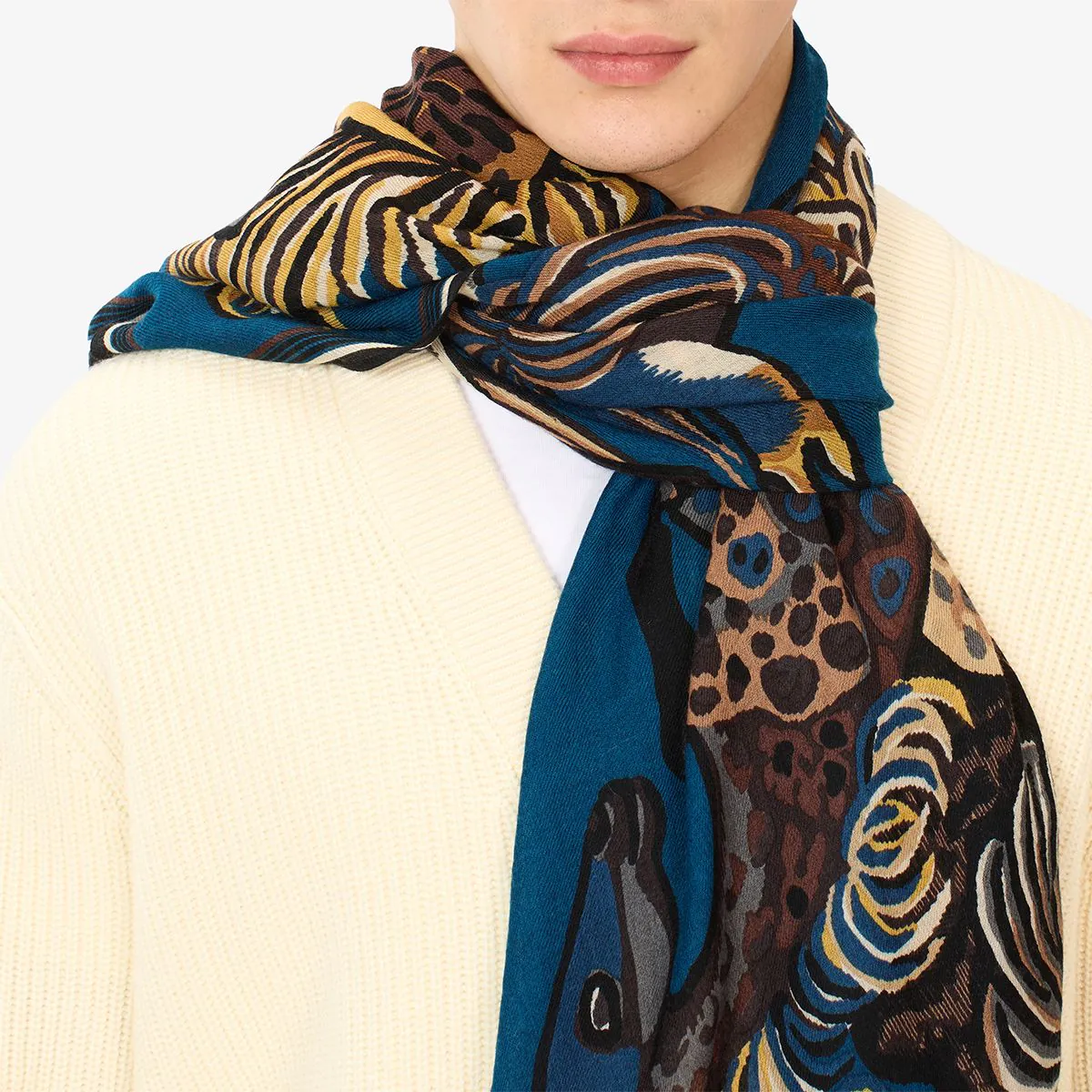 SCARF 80 WESTERN DUCK BLUE