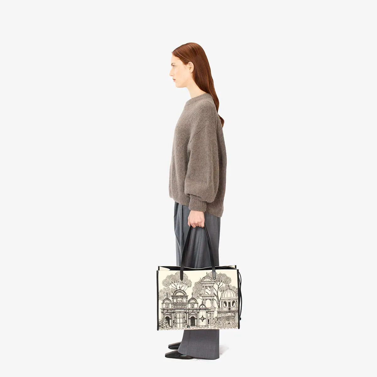 SAC SHOPPING MIRAGE NOIR ET BLANC