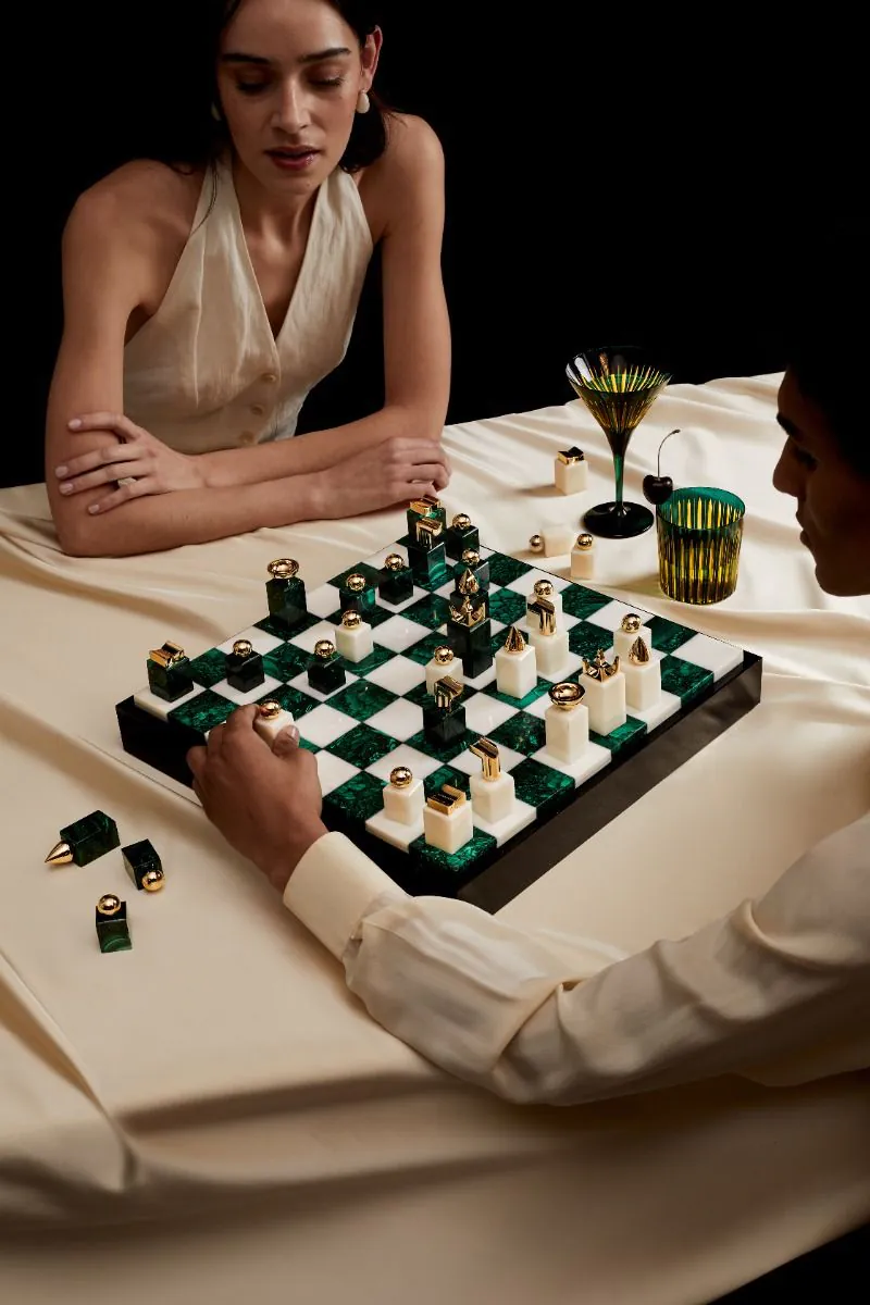 Chess Set - Malachite