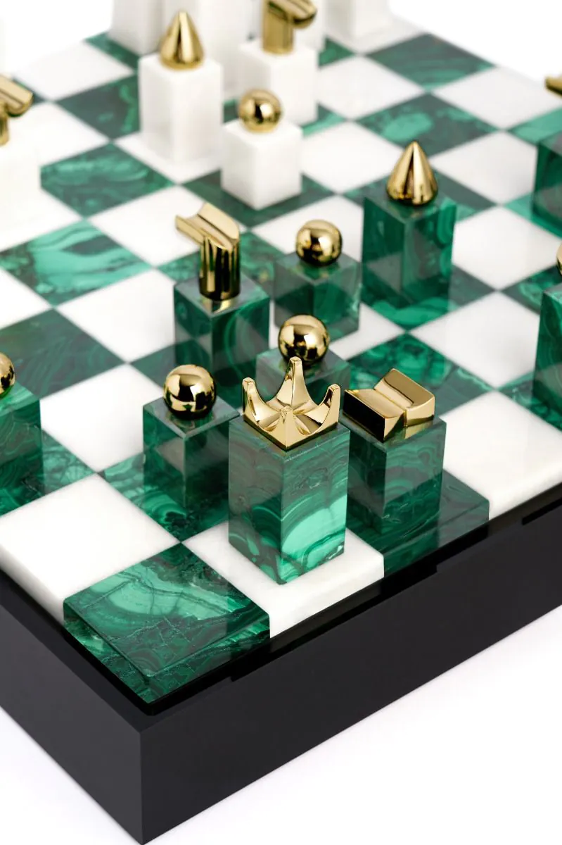 Chess Set - Malachite