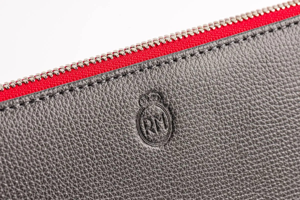 Pochette fermeture en cuir 