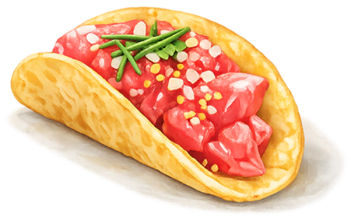 Sashimi tacos (4 pieces)